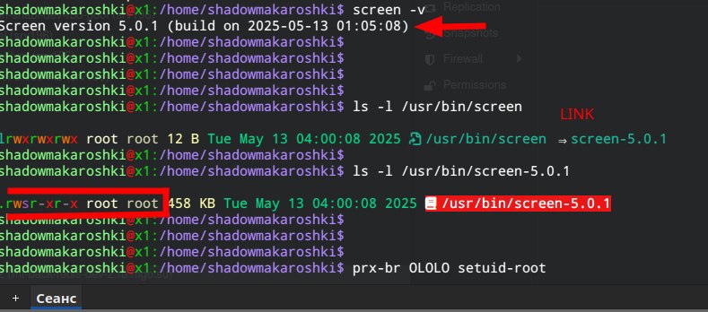 ¡Pantalla GNU!
*
CVE-2025-46802-TTY
CVE-2025-46803-Secutación de los derechos predeterminados de 0622 al dispositivo PTY que permite grabar a cualquier usuario.El problema se manifiesta solo en la rama de la pantalla 5.0.
CVE-2025-46804-Leakage de información sobre la