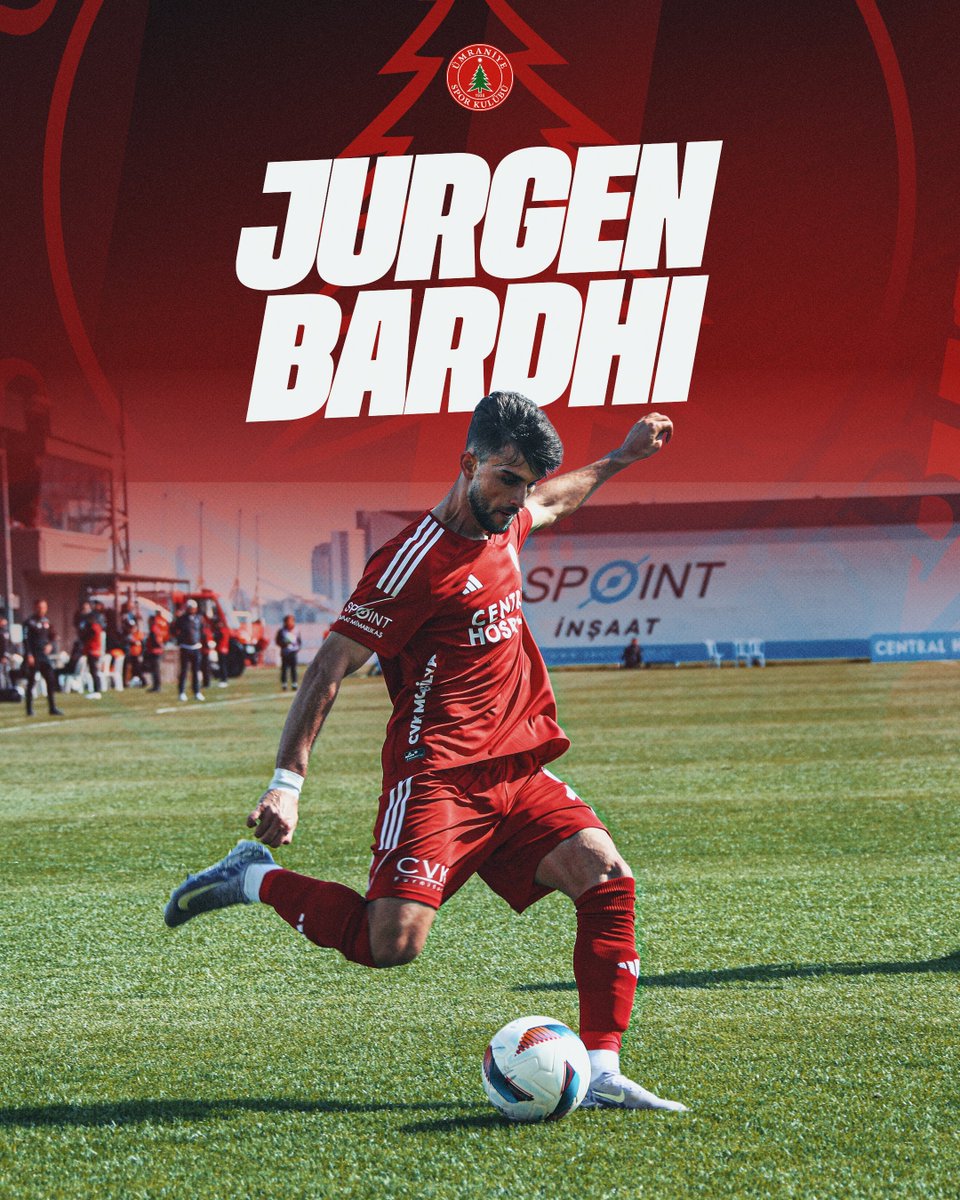 ❤🤍 Kulübümüz, profesyonel futbolcumuz Jurgen Bardhi ile opsiyon maddesi kullanılarak 1 yıllık sözleşme imzalamıştır.

💪 Yeni sezonda da aynı inanç, aynı aidiyet ve aynı tutkuyla mücadeleye devam!

#CentralHospitalÜmraniyespor