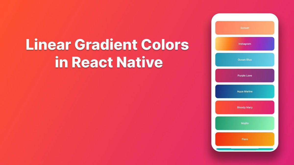 reactnativespc's tweet image. 🟢 Create Beautiful Linear Gradient Backgrounds in React Native
Tutorial: reactnativespace.com/tutorials/grad…
#expo #reactnative #tutorial