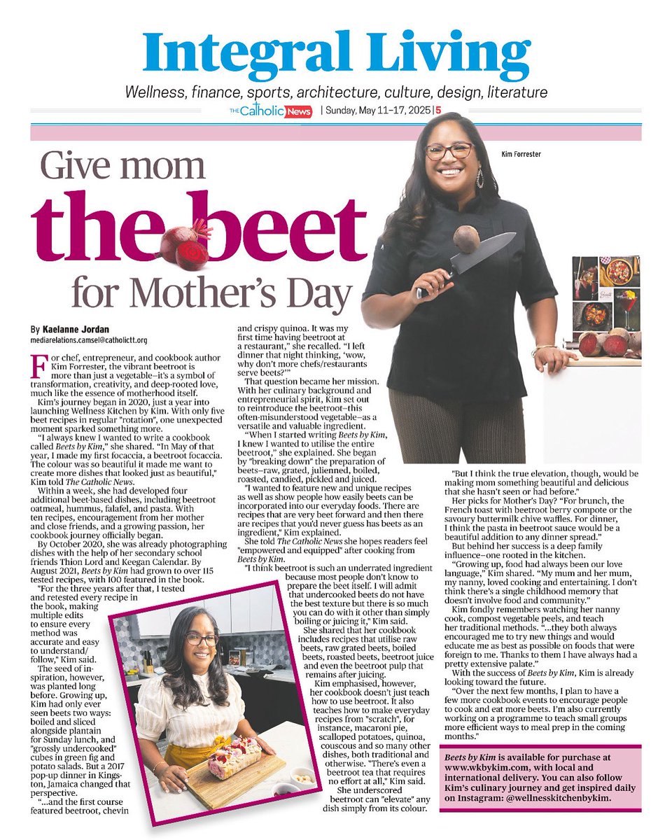 When client Kim Forrester asked for a way to be featured in time for Mother’s Day sales, we knew we had to think outside of the typical print news. A hearty thank you to the <a href="/catholicnewstt/">The Catholic News</a> for this full length feature as one of their Mother’s Day stories this weekend.