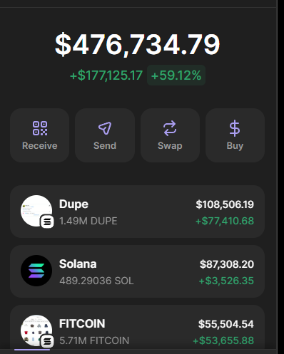 zinceth's tweet photo. My public $100k to $1m challenge wallet is now at $500k (some tokens are staked)

It's been 2-3 weeks

$1m soon. https://t.co/yE1NAVUrId