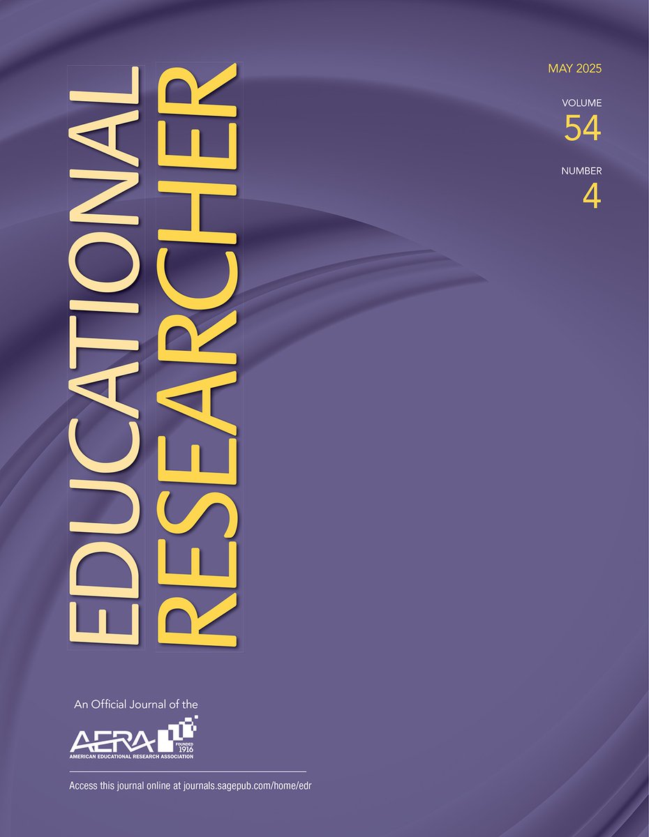 NEW: The May 2025 edition of Educational Researcher is now available! #OpenAccess

Check it out here: bit.ly/4jGkJpf

<a href="/AERA_EdResearch/">AERA</a> <a href="/SageEducation/">Sage Education</a>