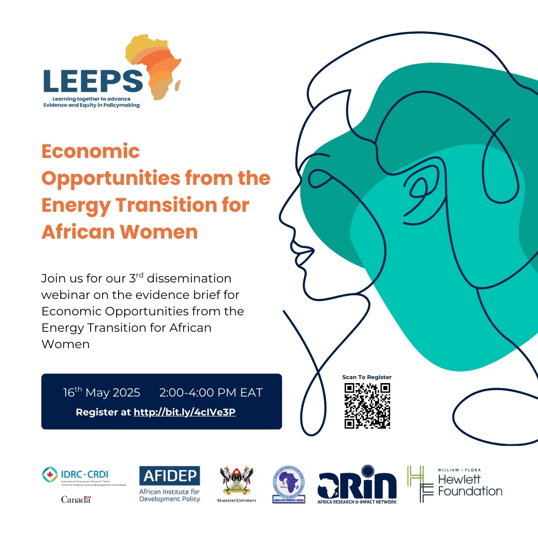 arin_africa's tweet image. How can Africa’s energy transition create more jobs for women? Join our 3rd #LEEPS webinar on Economic Opportunities for African Women

16 May | 2–4 PM EAT
Register: bit.ly/4cIVe3P

#LEEPS #Energy #Gender #ClimateAction #Evidence #Policy
