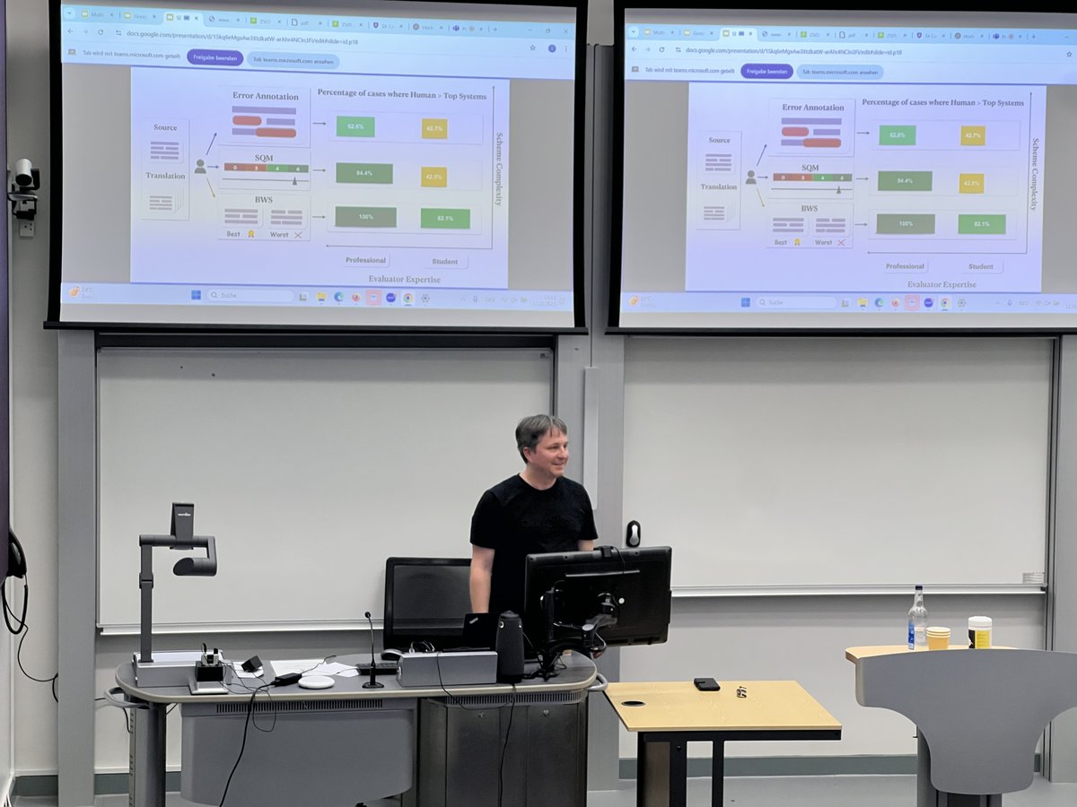 Manchester NLP (@manchester_nlp) on Twitter photo Prof. Steffen Eger (<a href="/egere14/">Steffen Eger</a>) from UTN gave a fantastic talk on "Literary Translation in the Era of LLMs" at our NLP group seminar ✏️📖 Prof. Steffen Eger (<a href="/egere14/">Steffen Eger</a>) from UTN gave a fantastic talk on "Literary Translation in the Era of LLMs" at our NLP group seminar ✏️📖