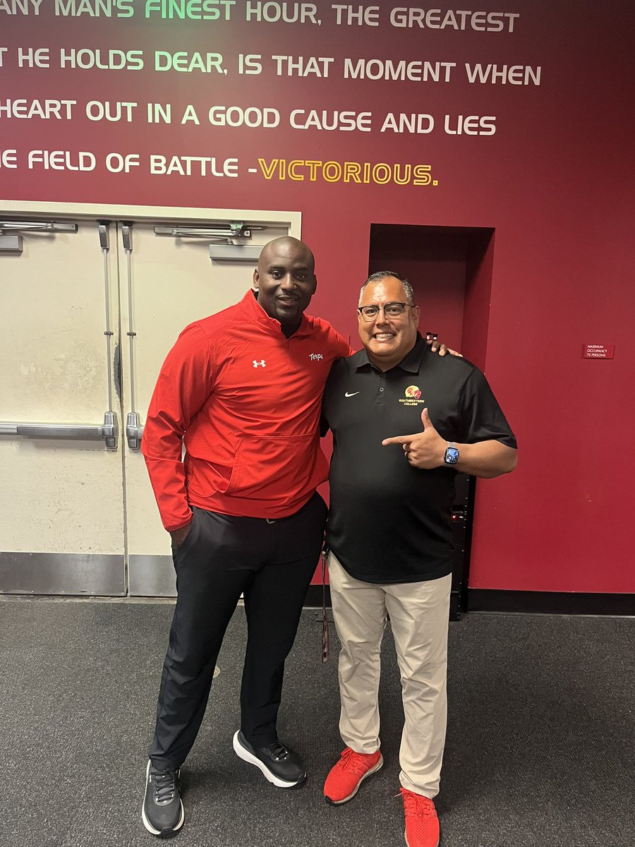 Southwestern College Football (@swcjaguarfb) on Twitter photo The BIG 10 is in House <a href="/TerpsFootball/">Maryland Football</a> Thank you for recruiting our guys. It’s all about the players in our organization. <a href="/CLiuget/">Corey Liuget</a> is welcome here anytime.
#GoLEFT👈🏽 #BIG10FOOTBALL🏈🔥 The BIG 10 is in House <a href="/TerpsFootball/">Maryland Football</a> Thank you for recruiting our guys. It’s all about the players in our organization. <a href="/CLiuget/">Corey Liuget</a> is welcome here anytime.
#GoLEFT👈🏽 #BIG10FOOTBALL🏈🔥