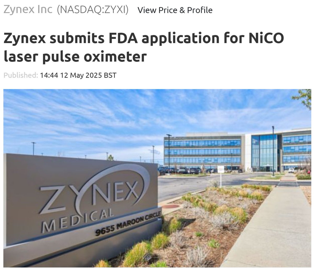 Big News from Zynex Monitoring Solutions! $ZYXI 

Zynex has officially submitted its FDA 510(k) application for the NiCO™ laser-based pulse oximeter — a next-gen innovation that could redefine accuracy in oxygen monitoring.

🔬 Unlike traditional red-infrared tech, NiCO™ uses