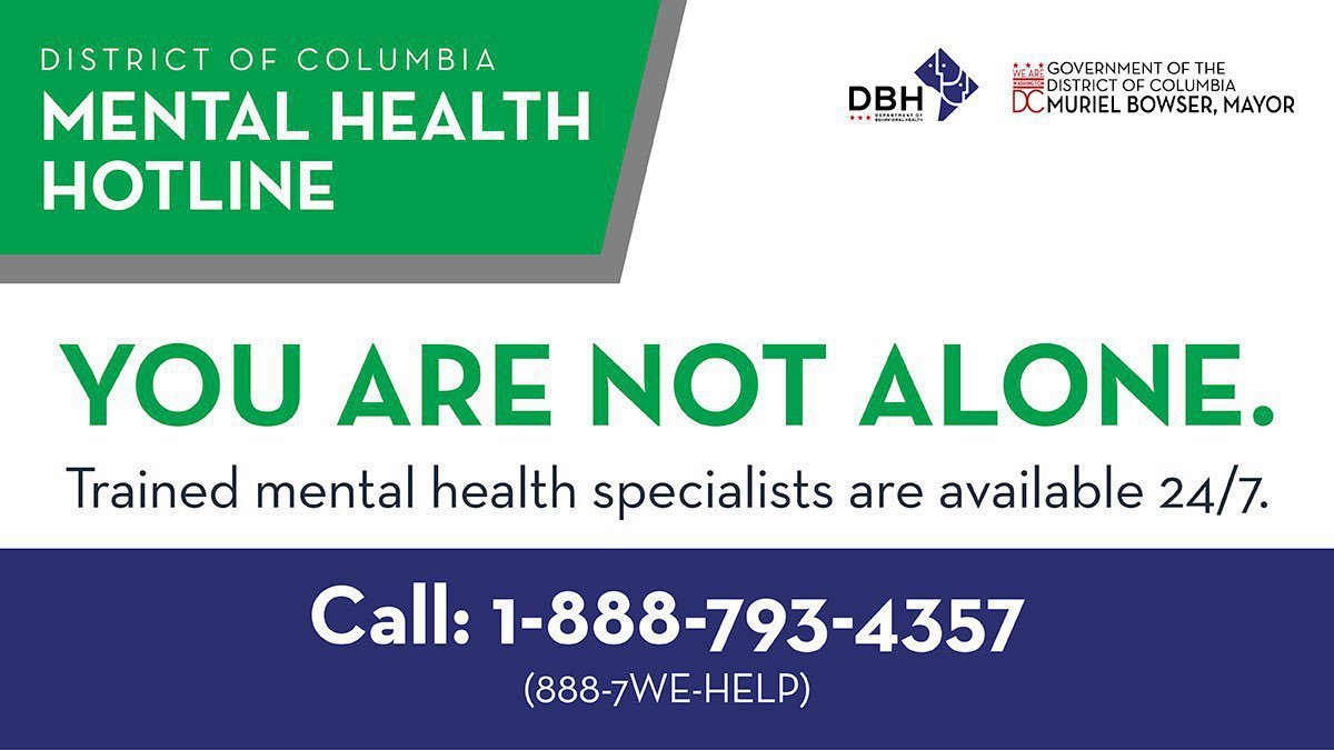 It's Mental Health Awareness Month, and we want to remind you of the confidential, 24/7 resources available.

If you're feeling down, anxious, or just not like yourself, remember that you're not alone:

📲988 for a suicidal crisis
📲1-888-793-4357 for the Mental Health Hotline