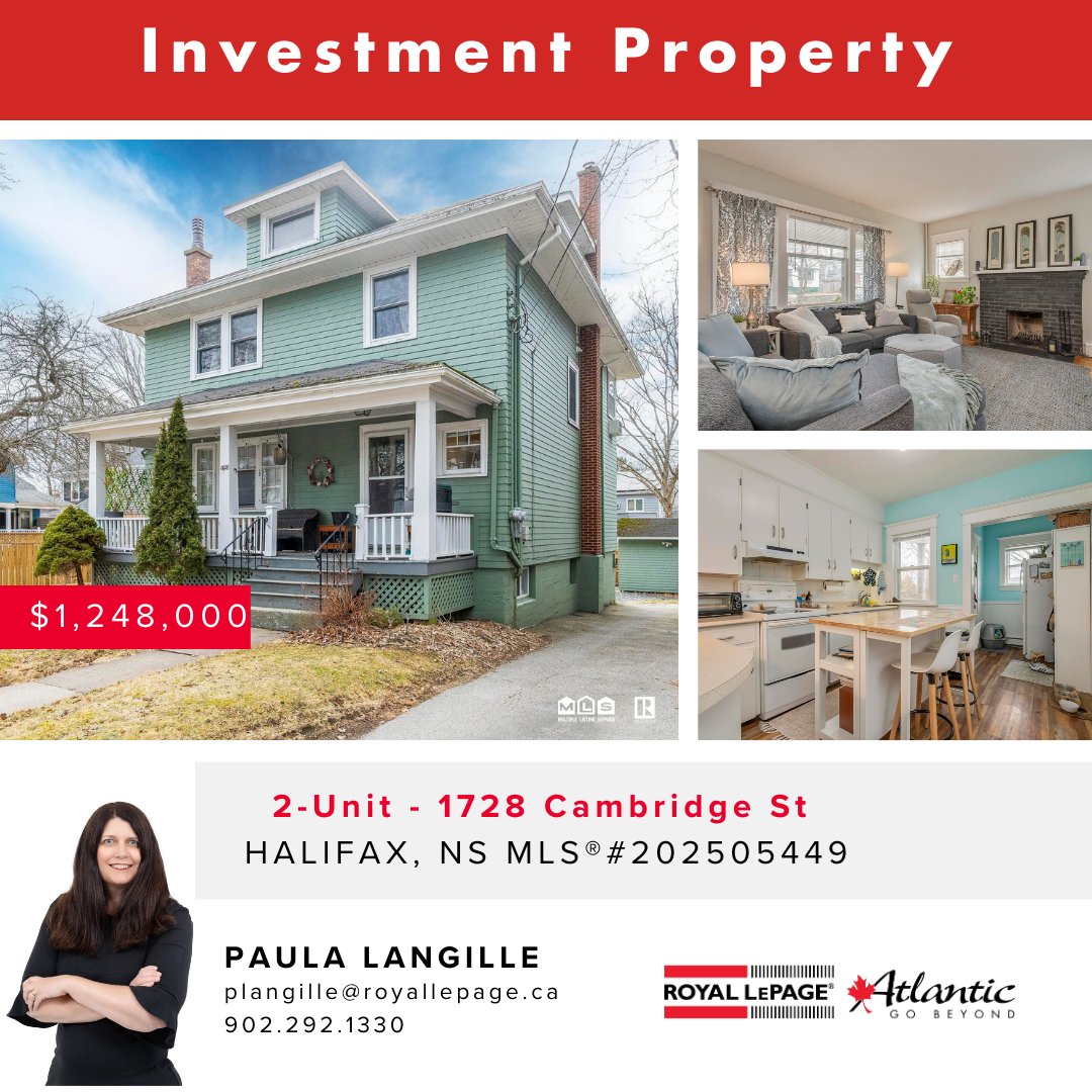Investors take note! Beautiful, well-maintained over/under 2-unit off Jubilee Rd in Southend Halifax. Unit 1: 3 bed/2bath - main level + basement including lg living rm &amp; rec rm. Unit 2: 2 bed/1 bath - 2nd level + attic space &amp; sunrm. 1728 Cambridge St. paulalangille.com