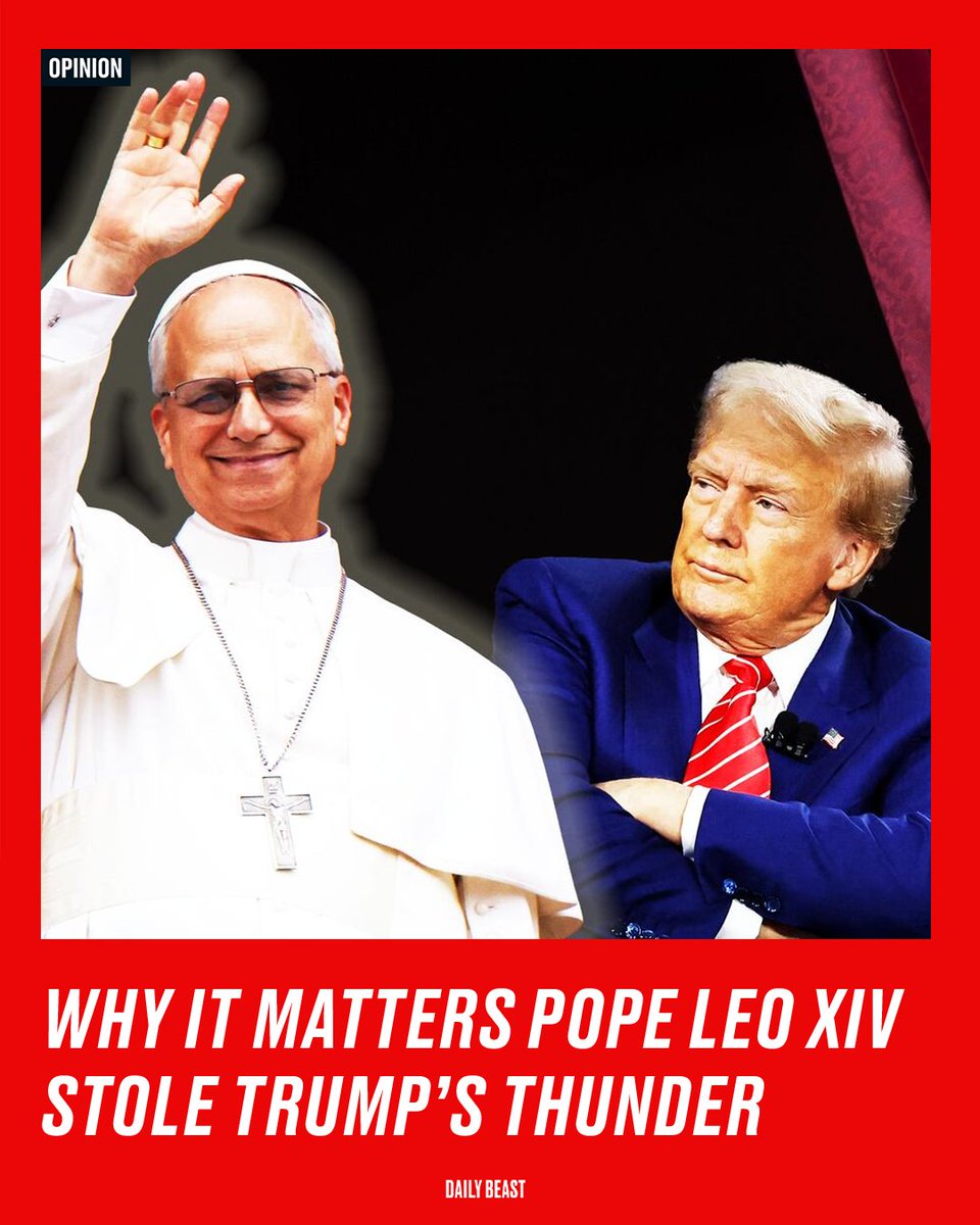 The Daily Beast (@thedailybeast) on Twitter photo OPINION | Pope Leo was chosen precisely for the reason that he will stand up for his values, even in the face of right-wing intimidation, writes <a href="/JillFilipovic/">Jill Filipovic</a>.
Read more: trib.al/U2YGl7r OPINION | Pope Leo was chosen precisely for the reason that he will stand up for his values, even in the face of right-wing intimidation, writes <a href="/JillFilipovic/">Jill Filipovic</a>.
Read more: trib.al/U2YGl7r