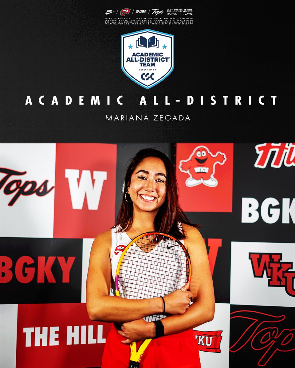 WKUTennis's tweet image. ๐
๐พ๐๐พ ๐ผ๐๐๐๐๐ข๐๐ ๐ผ๐ก๐ก-๐ฟ๐๐จ๐ฉ๐ง๐๐๐ฉ ๐
Congratulations to Mariana Zegada, Sunskrithi Damera and Sofia Blanco on being named to the College Sports Communicators Academic All-District Team!
๐ฒ wkusports.com/news/2025/5/13โฆ
#GoTops