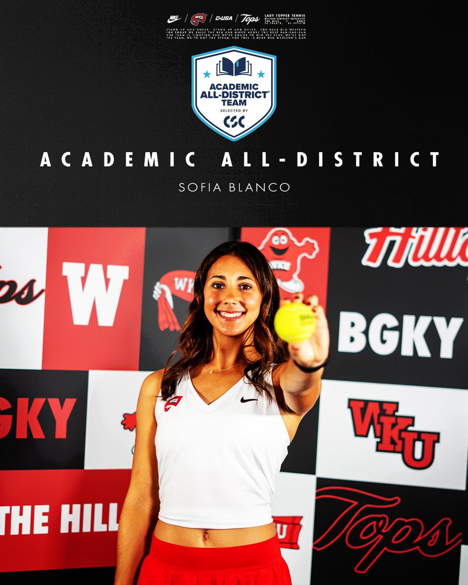 WKUTennis's tweet image. ๐
๐พ๐๐พ ๐ผ๐๐๐๐๐ข๐๐ ๐ผ๐ก๐ก-๐ฟ๐๐จ๐ฉ๐ง๐๐๐ฉ ๐
Congratulations to Mariana Zegada, Sunskrithi Damera and Sofia Blanco on being named to the College Sports Communicators Academic All-District Team!
๐ฒ wkusports.com/news/2025/5/13โฆ
#GoTops