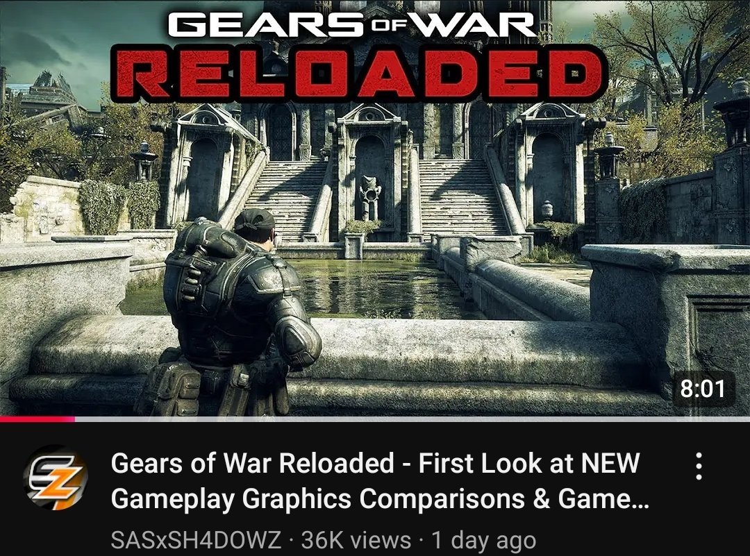 Gears of War is so back on Youtube the HYPE is real content is on FIRE!!! 🤯😱⚙️

36,000+ Video views in just 24 Hours is absolutely insane numbers, I have UNLIMITED Gears of War videos coming &amp; topics to discuss Im just getting started! 👀🫡⚙️