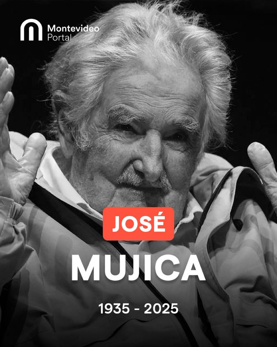 🇺🇾 | URGENTE: EL EX PRESIDENTE DE URUGUAY, JOSÉ MÚJICA, HA MUERTO A LOS 89 AÑOS.