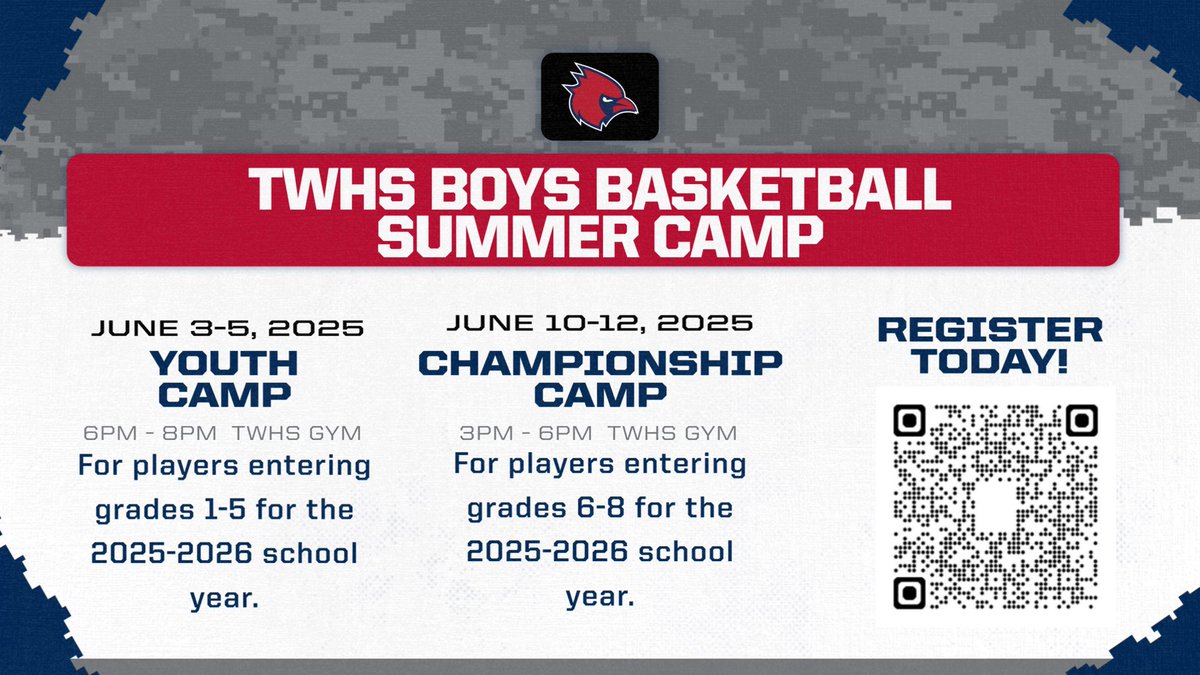 Sign-ups are live for youth and middle grade basketball camp!!! So much love for the TWHS Boys Basketball program!!! #itsworthit