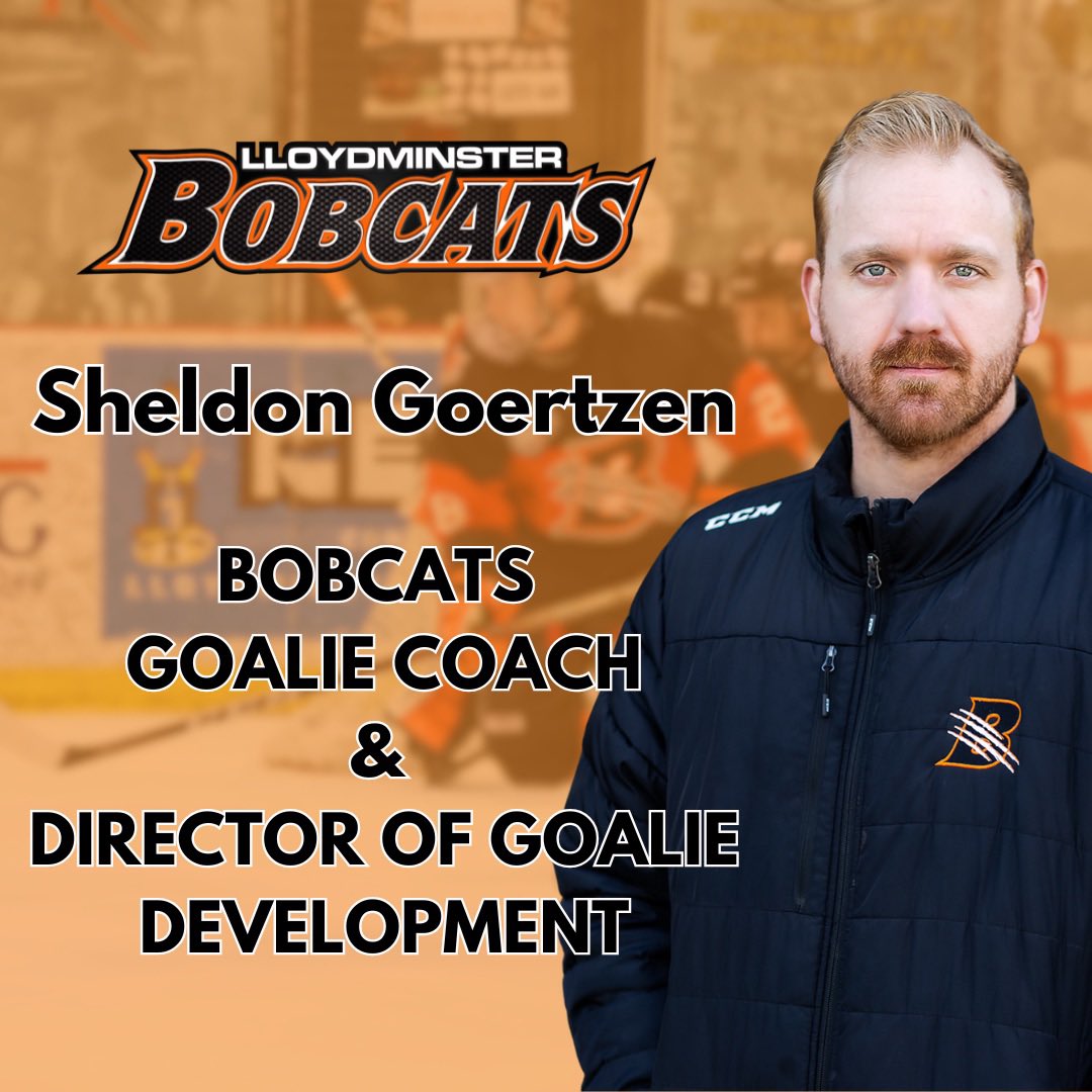 Alert –> The Lloydminster Bobcats have promoted Sheldon Goertzen to Director of Goalie Development and will continue as the Bobcats Goalie Coach. Goertzen will enter his 7th season with the Bobcats! 
.
Read: lloydminsterbobcats.ca/goertzen
. 
#BorderCityBuilt