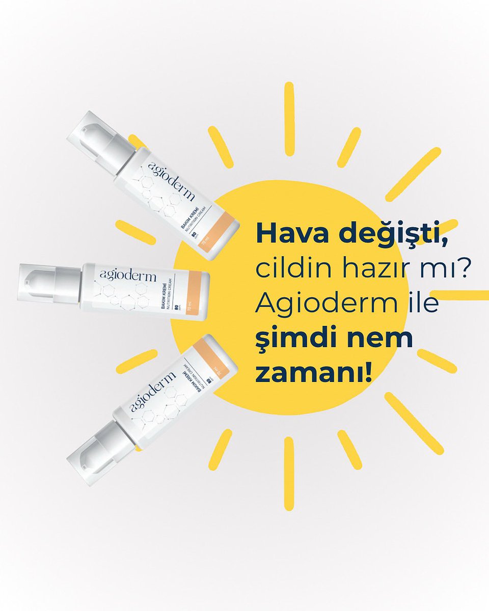 Agioderm1's tweet photo. Güneş yüzünü gösterdi, havalar ısınıyor!
Mevsim geçişleri ve artan sıcaklıklar, ciltte kuruluk ve hassasiyet yaratabilir. Agioderm Bakım Kremi ile cildinizi çevresel etkilere karşı koruyun, nem dengesini geri kazanın! 🌿

#agioderm  #bakımkremi  #nemlendirici  #ciltbakımı https://t.co/8rIyw1f5Lv