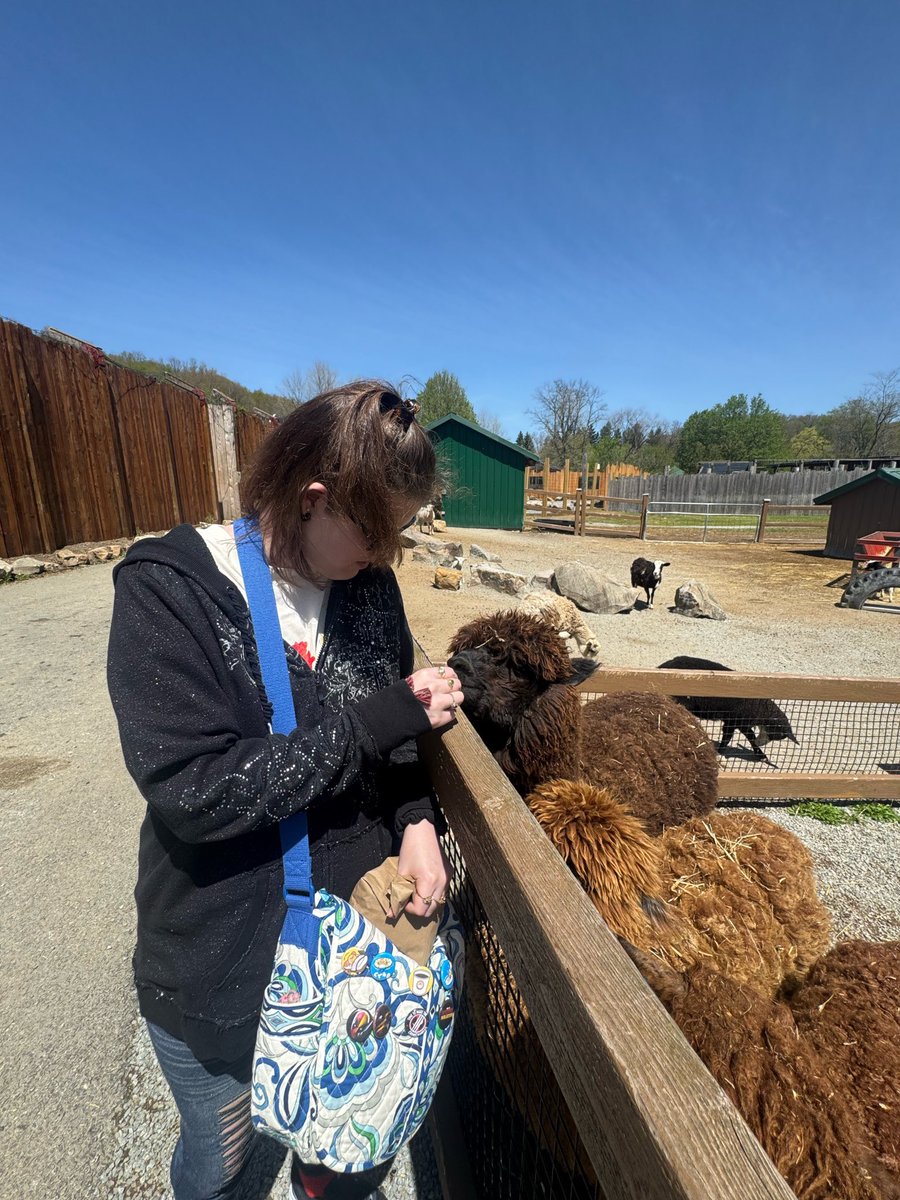 Kim had a blast feeding the animals at Living Treasures! 🐐🐑🐾 Moments like these make for unforgettable experiences and big smiles. 

#CommunityOutings #LivingTreasures #JoyInEverydayMoments #CommunityOptions