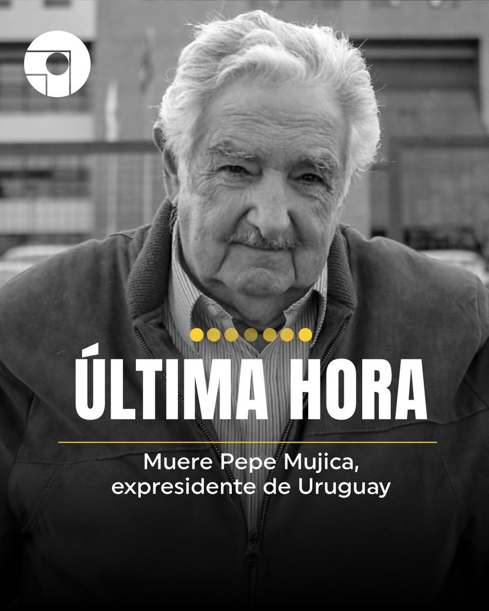 Once Noticias (@oncenoticiastv) on Twitter photo 🚨#ÚltimaHora | Muere Pepe Mujica, expresidente de #Uruguay, y considerado uno de los más grandes líderes latinoamericanos.
El presidente de Uruguay, Yamandú Orsi (<a href="/OrsiYamandu/">Yamandú Orsi</a>), confirmó la muerte de Pepe Mujica: "Con profundo dolor comunicamos que falleció nuestro compañero 🚨#ÚltimaHora | Muere Pepe Mujica, expresidente de #Uruguay, y considerado uno de los más grandes líderes latinoamericanos.
El presidente de Uruguay, Yamandú Orsi (<a href="/OrsiYamandu/">Yamandú Orsi</a>), confirmó la muerte de Pepe Mujica: "Con profundo dolor comunicamos que falleció nuestro compañero