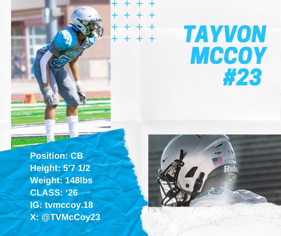 Tayvon McCoy (@tvmccoy23) on Twitter photo Going into my senior year, looking to make an impact on my team on the field and off the field I plan on majoring in computer science engineer
<a href="/CoachB_Larson/">Bryan Larson</a> <a href="/RMAC_SPORTS/">RMAC Sports</a> <a href="/MinesFootball/">Mines Football</a> <a href="/minersports/">Missouri S&T Miners</a> <a href="/WTAMUFootball/">Buffalo Football</a> <a href="/calpolyfootball/">Cal Poly Football</a> <a href="/justinlyons55/">Justin Lyons</a> <a href="/FLCFootball/">FLC Football</a> <a href="/ucobronchofb/">UCO Football</a> Going into my senior year, looking to make an impact on my team on the field and off the field I plan on majoring in computer science engineer
<a href="/CoachB_Larson/">Bryan Larson</a> <a href="/RMAC_SPORTS/">RMAC Sports</a> <a href="/MinesFootball/">Mines Football</a> <a href="/minersports/">Missouri S&T Miners</a> <a href="/WTAMUFootball/">Buffalo Football</a> <a href="/calpolyfootball/">Cal Poly Football</a> <a href="/justinlyons55/">Justin Lyons</a> <a href="/FLCFootball/">FLC Football</a> <a href="/ucobronchofb/">UCO Football</a>