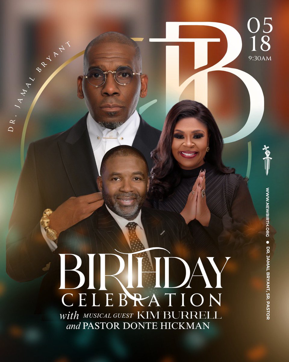 Join us THIS Sunday morning at 9:30AM, as we celebrate the genius, gift, and grace of Dr. Jamal Bryant. We are a people, grateful for the day our leader was born. 

Let’s pack out the cathedral and honor a man worthy of honor!
