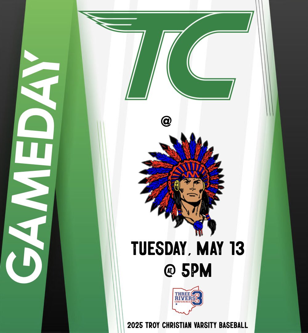 IT’S GAME DAY!⚾️

Eagles head over to Springfield to battle the Warriors!

🆚 Northwestern Warriors
⏰ 5:00pm
📍5780 Troy Rd., Springfield 

<a href="/AthleticsTc/">TC Eagles Athletics</a> 

#weareTC