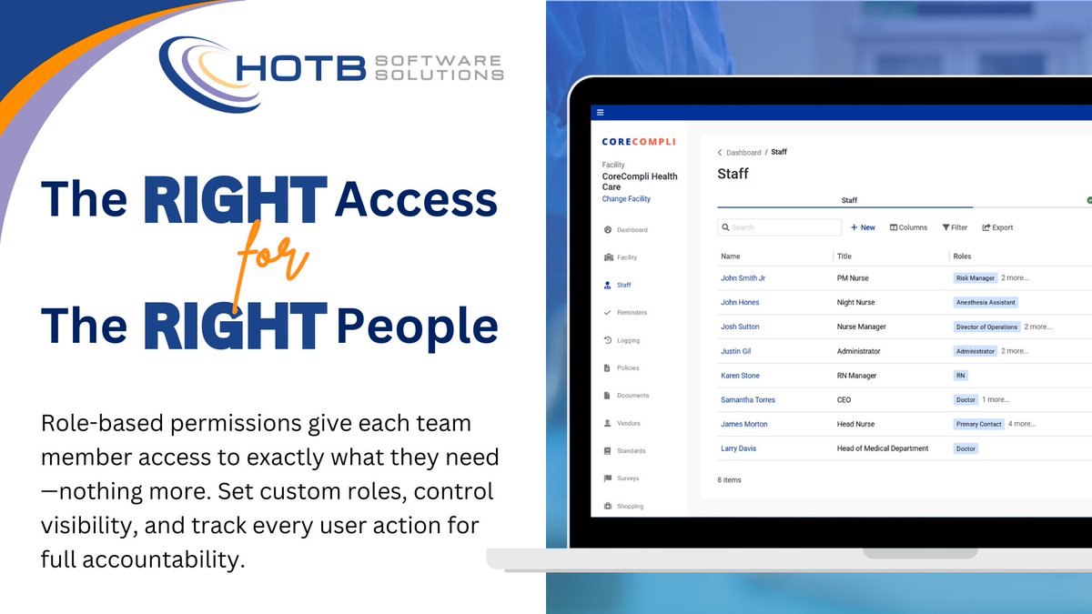 HOTBSoftware's tweet photo. Not everyone needs access to everything.

With secure user roles and permission-based access, you can protect sensitive data and give your teams exactly what they need—nothing more, nothing less.

Security made smart.
#TrustHOTB #SecureAccess #DataProtection #PublicSectorSoftware https://t.co/BsfrhTQ5W8