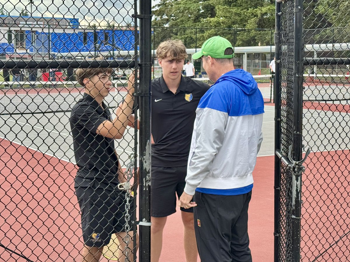 District Tennis for boys and girls rolling along today after a rain-shortened Monday!