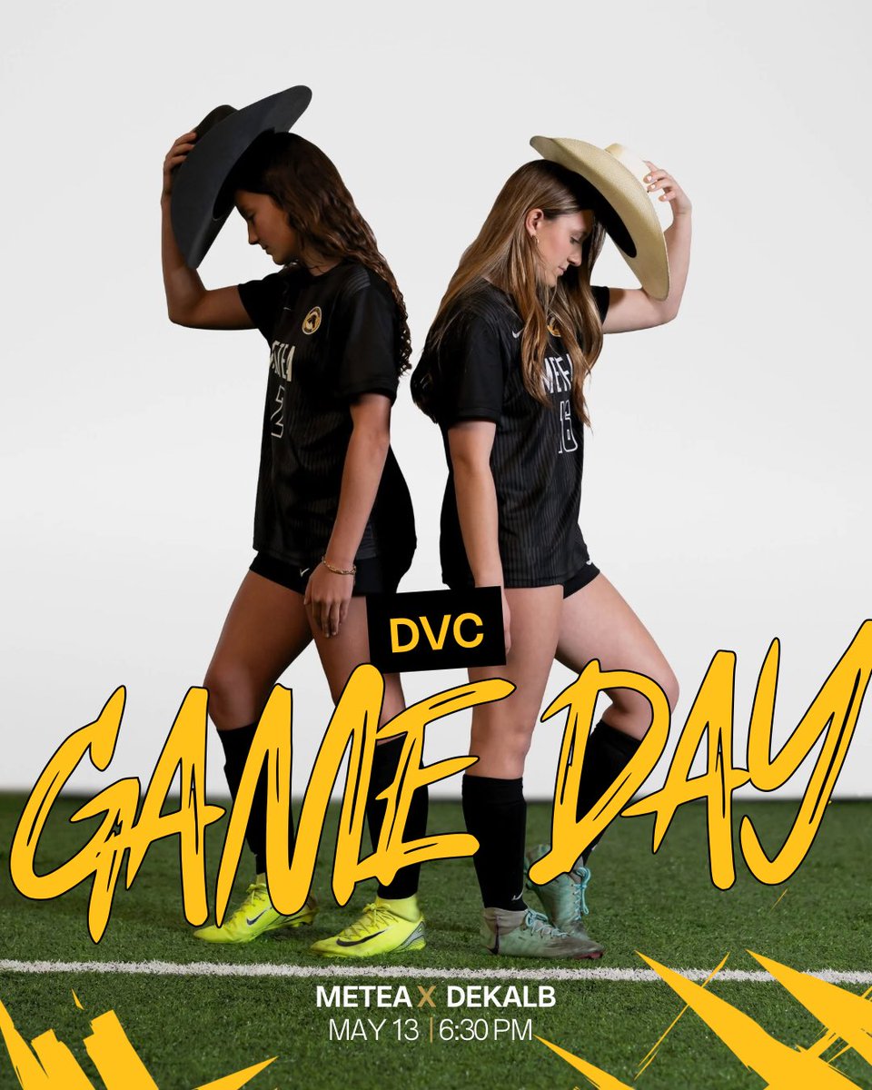 Metea Girls Soccer (@meteagirlssoc) on Twitter photo 🚨GAMEDAY 16🚨
🗓️Tuesday May 13th, 2025
🏆DVC Game #5
⏱️ JV 4:30pm | Varsity 6:30pm
📍 DeKalb
🆚 DeKalb ⚫️🟠
<a href="/MeteaBoosters/">Metea Boosters</a> <a href="/MeteaAthletics/">Metea Athletics</a> 🚨GAMEDAY 16🚨
🗓️Tuesday May 13th, 2025
🏆DVC Game #5
⏱️ JV 4:30pm | Varsity 6:30pm
📍 DeKalb
🆚 DeKalb ⚫️🟠
<a href="/MeteaBoosters/">Metea Boosters</a> <a href="/MeteaAthletics/">Metea Athletics</a>