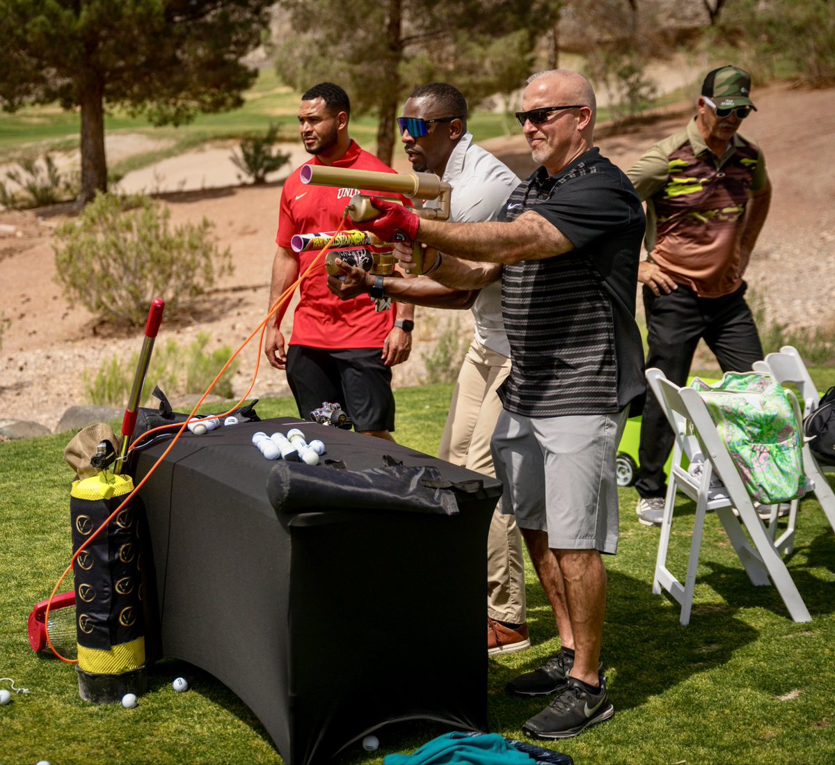 Adam Scheier (@coachscheier) on Twitter photo Good drives.
Good dudes.
GREAT DAY!
UNBELIEVABLE fundraising and "friend-raising" GOLF event put on by the <a href="/UNLVFootballF/">UNLV FB Foundation</a>!
GREAT to INTERACT with some extremely LOYAL and PASSIONATE <a href="/unlvfootball/">UNLV Football</a> ALUMNI and FANS.
#WinWin #BEaREBEL #DoubleDown
⛳️🏈🎰❤️♠️♦️♣️🎰🏈⛳️ Good drives.
Good dudes.
GREAT DAY!
UNBELIEVABLE fundraising and "friend-raising" GOLF event put on by the <a href="/UNLVFootballF/">UNLV FB Foundation</a>!
GREAT to INTERACT with some extremely LOYAL and PASSIONATE <a href="/unlvfootball/">UNLV Football</a> ALUMNI and FANS.
#WinWin #BEaREBEL #DoubleDown
⛳️🏈🎰❤️♠️♦️♣️🎰🏈⛳️