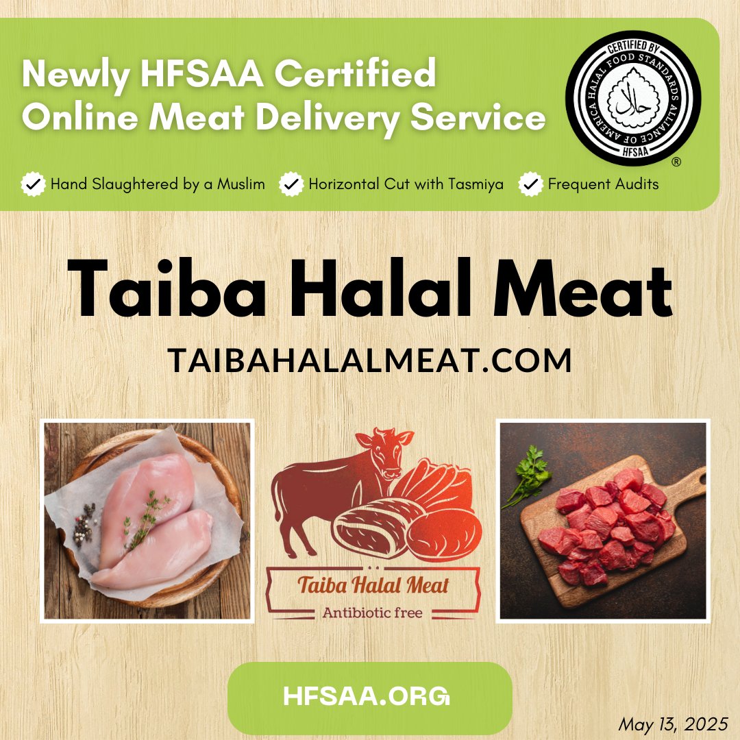 HFSAA_West's tweet photo. Newly HFSAA Certified Online Meat Delivery Service in San Diego!
Taiba Halal Meat
https://t.co/04IR5TAlSd
(858) 705-9008
Please Share & Support HFSAA Certified Businesses!
🔹 https://t.co/8o9koVwxWr
Follow HFSAA on Social Media!
🔸 https://t.co/spKEJsji5U
#Halal #HFSAA https://t.co/iaM1p6ENrU