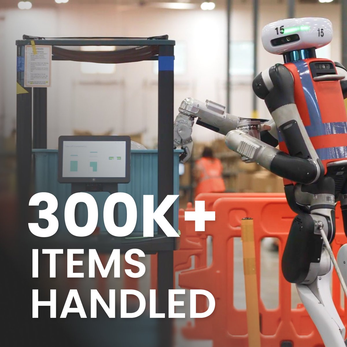 We are just under a month away from the one-year anniversary of Digit starting full-time work at GXO. In that span, Digit has helped move over 300k items through the fulfillment process! #MadeForWork