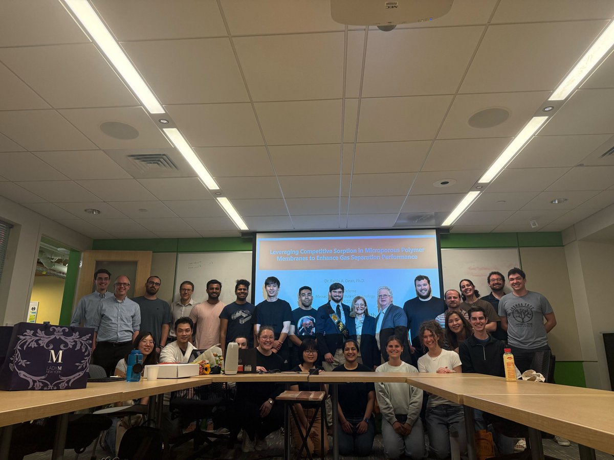 SmithLabMIT's tweet image. Congratulations to Dr. Pablo Dean, who successfully defended his thesis “Leveraging Competitive Sorption in Microporous Polymer Membranes to Enhance Gas Separation Performance” at the end of April. We cannot wait to see what he accomplishes next!