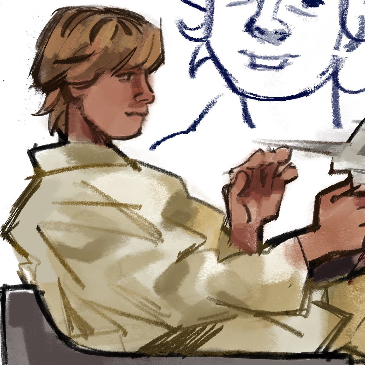 gummygoby's tweet image. tested new brushes w/ luke from #StarWars