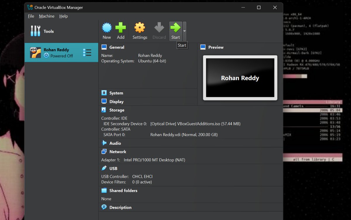 rohanreddy106's tweet photo. Just set up Linux on my VM and I'm loving it!.Dual booting might be next. Anyone else rocking Linux on a virtual machine or dual boot? 🤔 #LinuxLove #VMware #DualBoot https://t.co/n82E26sBHB