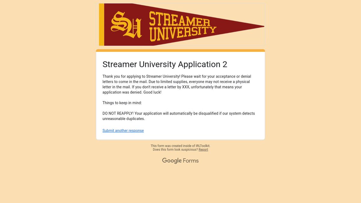 I´ve given up on the academic comeback and just applied to  Streamer University. Hopefully, I get in.🤞🏾