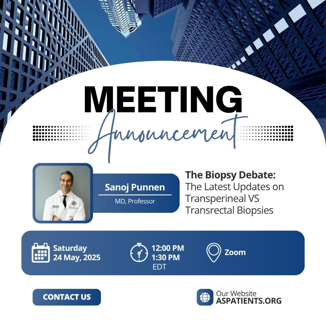 ASPI_INTL's tweet image. Join us for an enlightening session on The Biopsy Debate: Transperineal vs. Transrectal Biopsies, featuring renowned expert Dr. Sanoj Punnen. Don’t miss the latest insights in prostate cancer diagnostics.
Date: Saturday, May 24, 2025
Time: 12:00–1:30 PM EDT
Register now at…