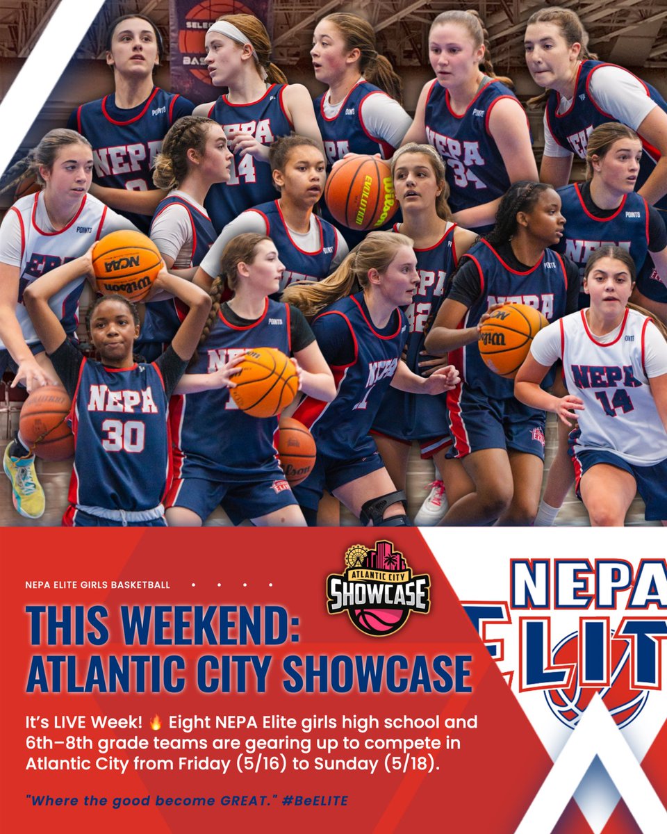 GIRLS LIVE PERIOD ROUND 2 🌴🌊

We’re back for the Atlantic City Showcase (5/16-18) — the 2nd D1 LIVE period of the season @ AC Convention Center.

Our H.S. teams:
🔹 17U Clark HGSL, Scoblick HGPL, Lorenzetti
🔹 16U Haefele HGSL
🔹 15U Rini HGSL

Let’s make waves. 🔥

#BeELITE