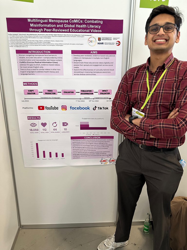 SIMBA & CoMICs (@simbacomics) on Twitter photo Congratulations to our #DEVI members and <a href="/unibirm_CMH/">College of Medicine and Health (UoB)</a> students, <a href="/KalyaaniPersad/">Kalyaani Persad</a>, Mariam Idrissi, Josh Banerjee and Vardhan Venkatesh who presented posters at <a href="/ESEndocrinology/">European Society of Endocrinology (ESE)</a> Joint Congress of ECE and ESPE in Copenhagen, Denmark!
#DEKODE #SIMBA #CoMICs #MedEd Congratulations to our #DEVI members and <a href="/unibirm_CMH/">College of Medicine and Health (UoB)</a> students, <a href="/KalyaaniPersad/">Kalyaani Persad</a>, Mariam Idrissi, Josh Banerjee and Vardhan Venkatesh who presented posters at <a href="/ESEndocrinology/">European Society of Endocrinology (ESE)</a> Joint Congress of ECE and ESPE in Copenhagen, Denmark!
#DEKODE #SIMBA #CoMICs #MedEd