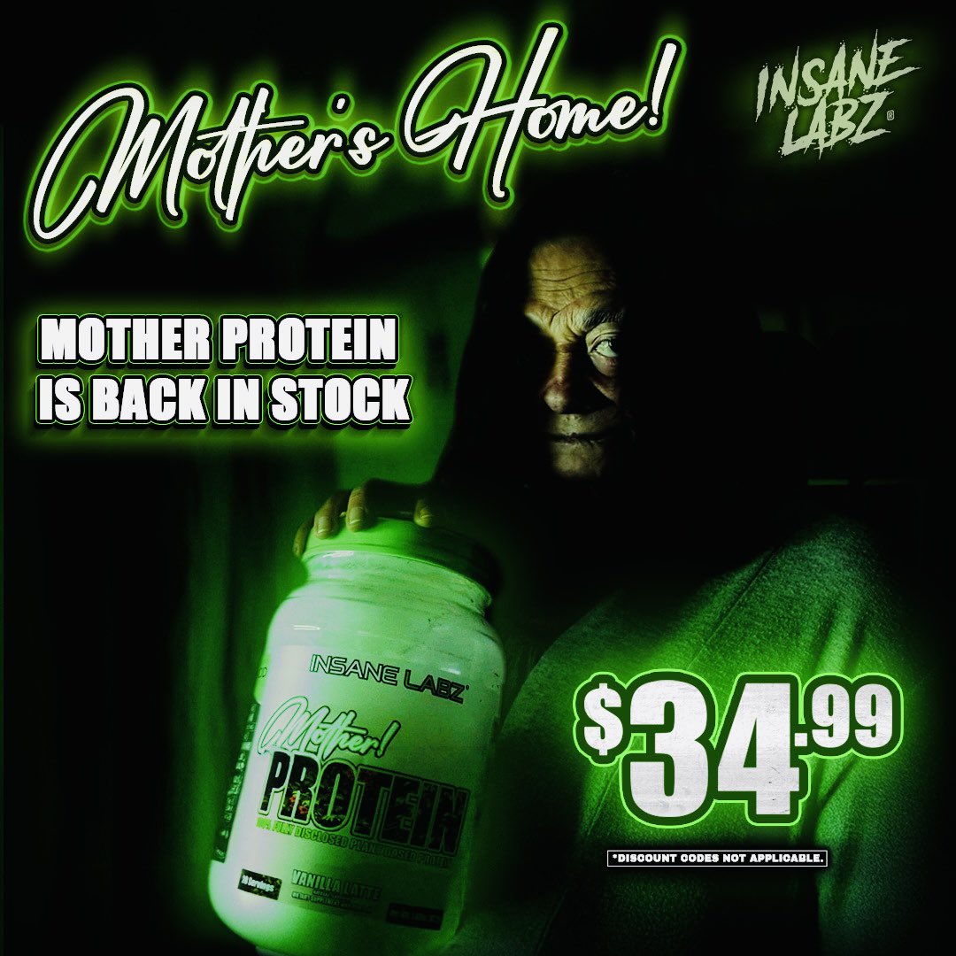 🌱💪 MOTHER! IS BACK!! Fuel your workout with Insane Labz Mother! Vegan Protein! Packed with plant-based goodness, this protein powder is your perfect workout partner. Enjoy delicious flavors while nourishing your body. 🥤✨ #VeganProtein #InsaneLabz #FitnessFuel #HealthyLiving