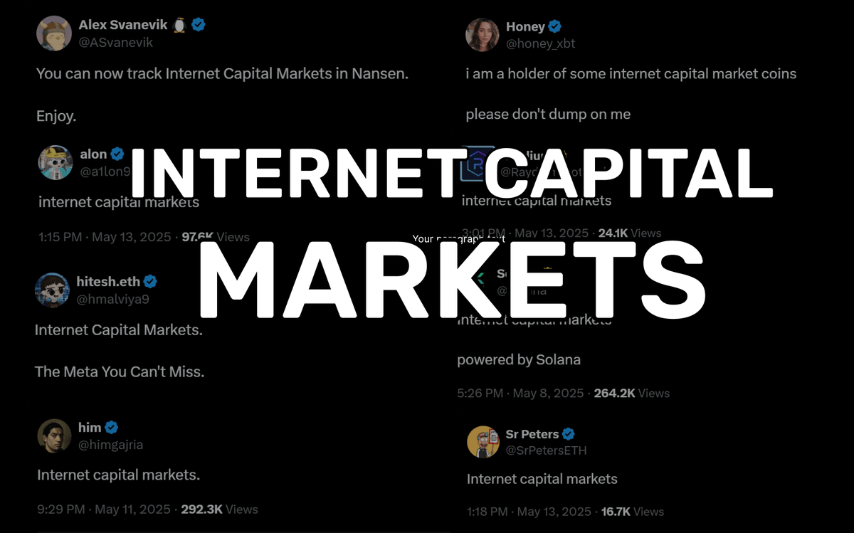 Rekt Fencer (@rektfencer) on Twitter photo Forget AI. Forget RWA.
The NEW meta is here: Internet Capital Markets.
The #LAUNCH token just did 75X. In three days.
Still early, but not for long.
🧵: Here’s what it is + 7 coins with 100x potential 👇 Forget AI. Forget RWA.
The NEW meta is here: Internet Capital Markets.
The #LAUNCH token just did 75X. In three days.
Still early, but not for long.
🧵: Here’s what it is + 7 coins with 100x potential 👇