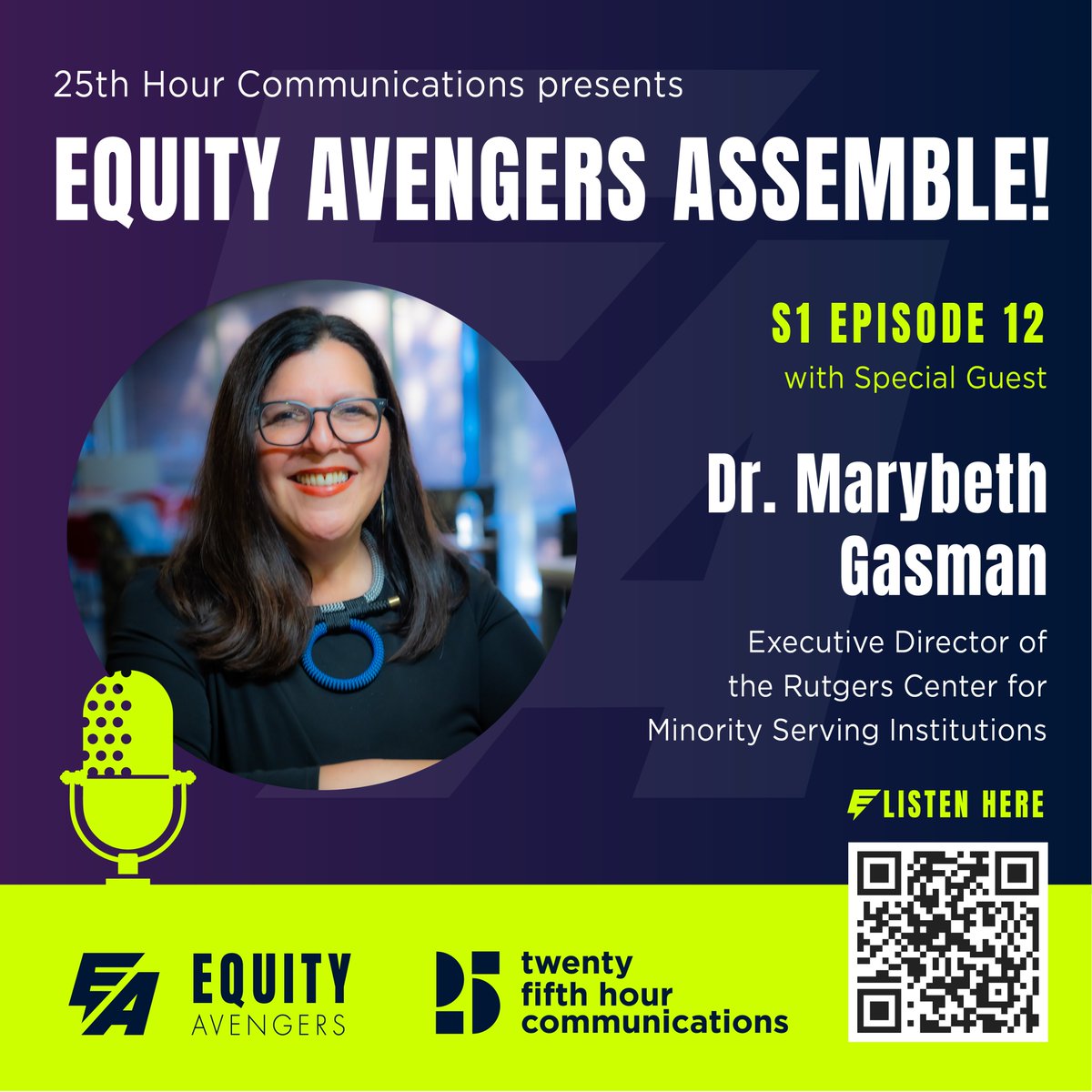 New #EquityAvengersAssemble! episode LIVE NOW! Join us for a powerful conversation with @MarybethGasman on the importance of faculty diversity, MSIs, &amp; her new book: Why Historically Black Colleges Matter. This episode is 🔥 Listen now: bit.ly/44BBvBb #EquityMatters