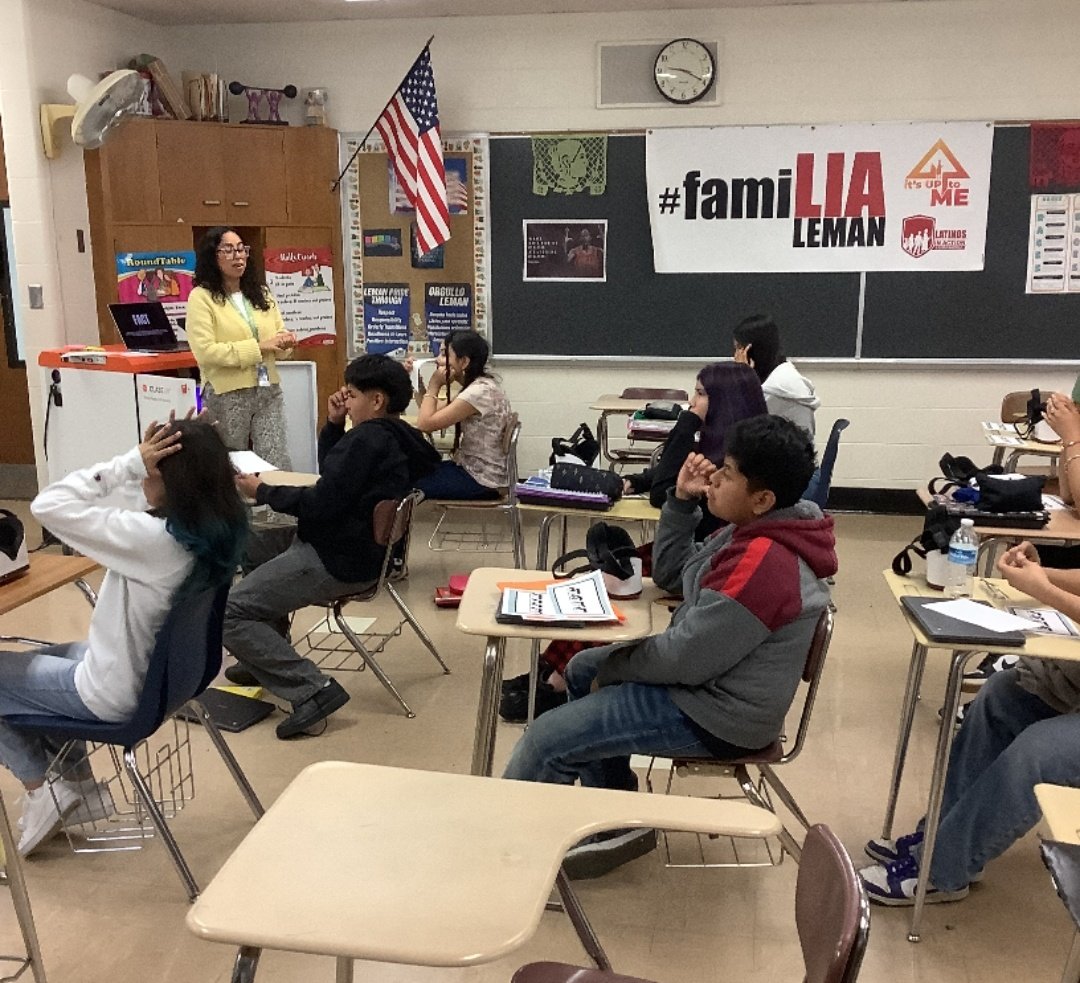 LMSMrZunigaLIA's tweet photo. @D33Leman @latinosinacti0n
have been reading @Astro_Jose
book! Thank you to Ms.Hernandez
that used VR today to help the
students see the international
space station, @NASA trainings.
and a spaceship launch! #famiLIA
#D33Pride #D33Orgullo
#leadersinourcommunity
#igniteLMS https://t.co/m2xaDpo6jy