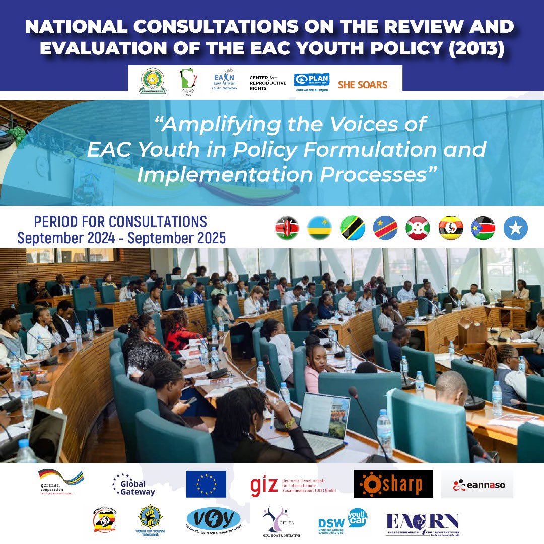 EacrnRegional's tweet image. Today: National Consultations on the Review of the EAC Youth Policy in Kampala Uganda🇺🇬. EACRN as a regional network is ensuring that child rights and young peoples issues are well included in this review as there is intesectionality between Children and Youth in programming.