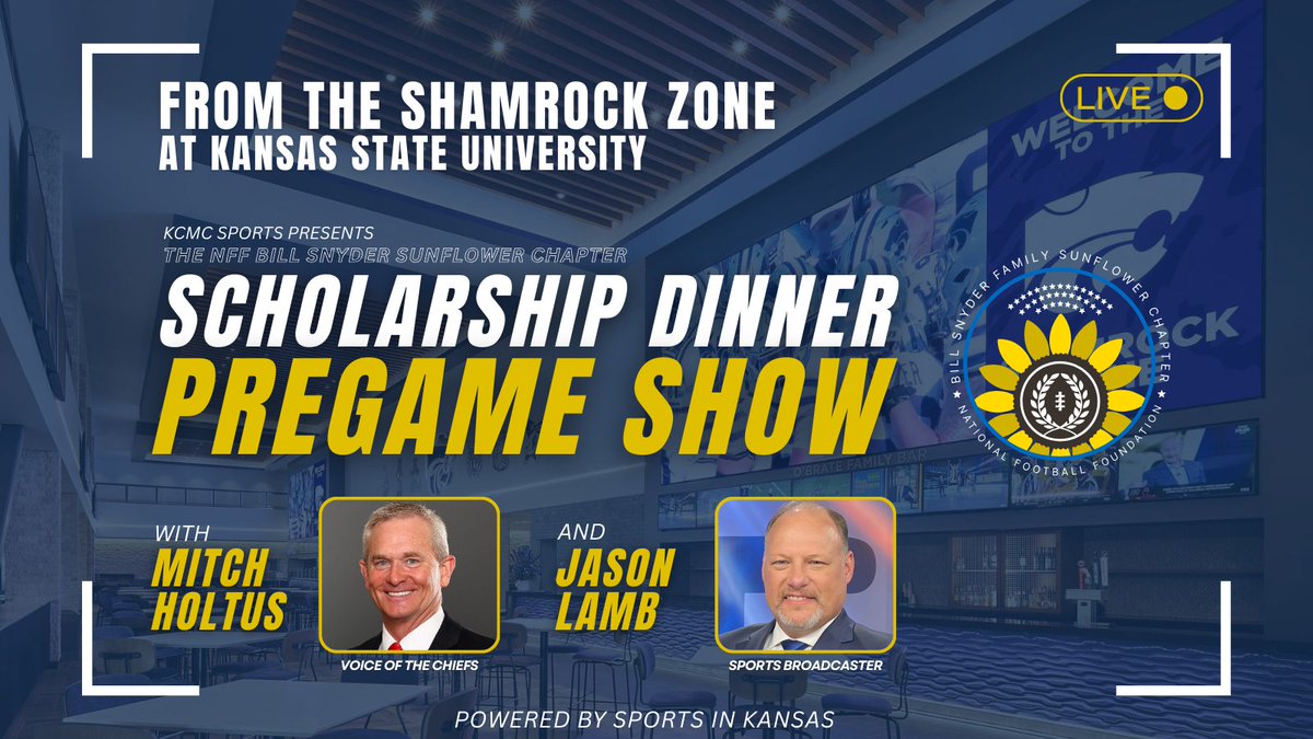 CoachBillSnyderFamily/SunflowerChapterNFF (@sunflowernff) on Twitter photo If you missed the awards banquet this year or wanted to see it again, you are in luck! Below are links to watch the production. Again, thanks to <a href="/KCMCsports/">KCMCsports</a>, <a href="/mitchholthus/">Mitch Holthus</a> & <a href="/JasonLambTV/">Jason Lamb</a> for their work.
Show Link:
vcloud.hudl.com/broadcast/embeโฆ
Dinner Link:
vcloud.hudl.com/broadcast/embeโฆ If you missed the awards banquet this year or wanted to see it again, you are in luck! Below are links to watch the production. Again, thanks to <a href="/KCMCsports/">KCMCsports</a>, <a href="/mitchholthus/">Mitch Holthus</a> & <a href="/JasonLambTV/">Jason Lamb</a> for their work.
Show Link:
vcloud.hudl.com/broadcast/embeโฆ
Dinner Link:
vcloud.hudl.com/broadcast/embeโฆ
