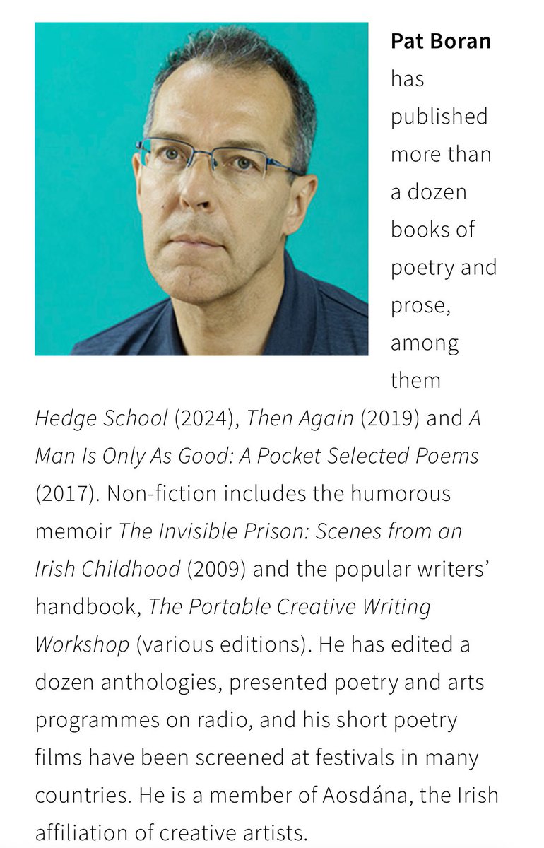 Lauren O'Donovan (@laurenodonovanw) on Twitter photo I have the honour of moderating Rosemary Jenkins’ and Pat Boran’s event at CIPF tomorrow May 14th @corkartstheatre from 7pm. I hope you can join us! <a href="/MunLitCentre/">Munster Literature Centre</a> I have the honour of moderating Rosemary Jenkins’ and Pat Boran’s event at CIPF tomorrow May 14th @corkartstheatre from 7pm. I hope you can join us! <a href="/MunLitCentre/">Munster Literature Centre</a>
