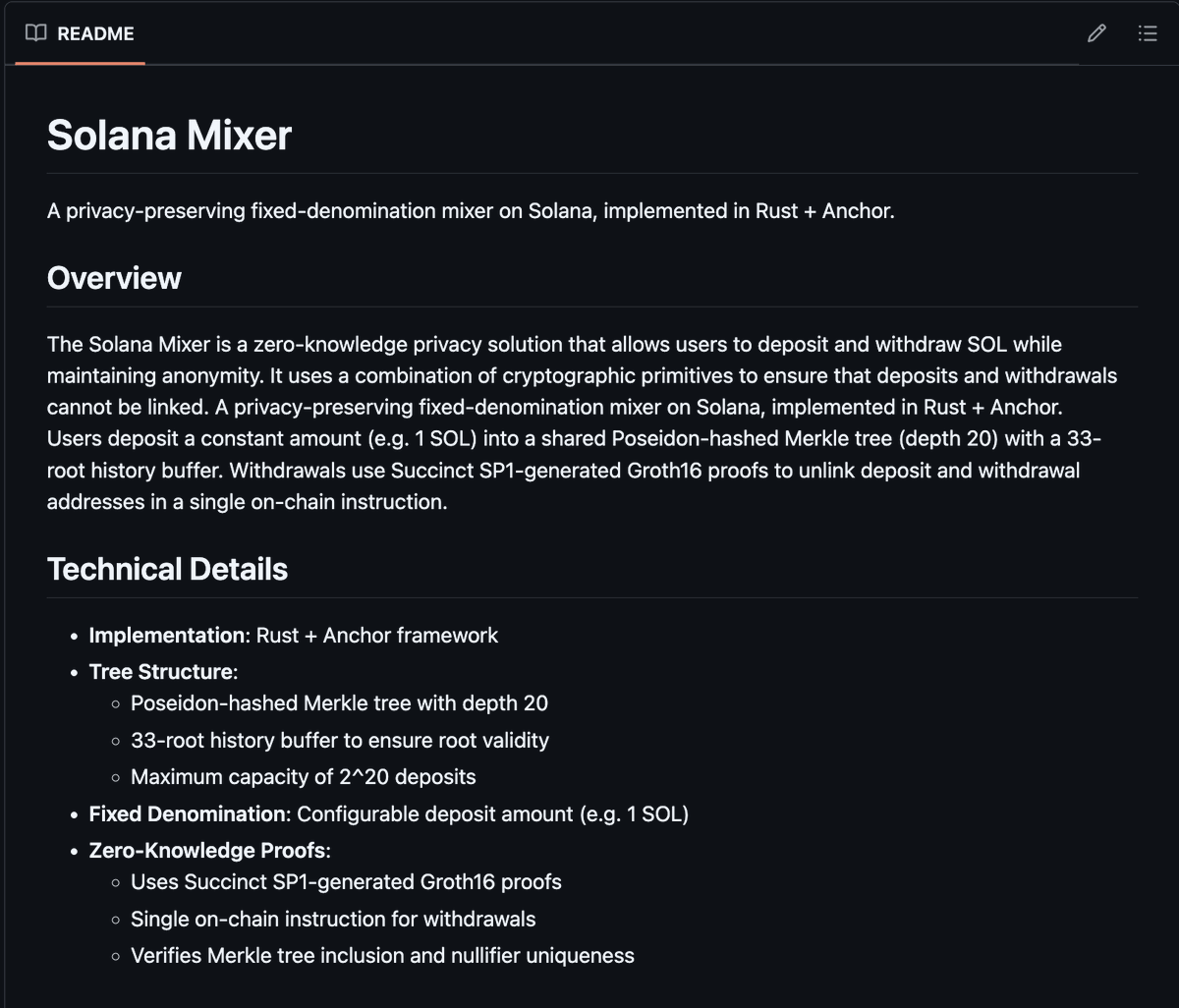 oziprof's tweet photo. A privacy-preserving, fixed-denomination mixer on @solana powered by @SuccinctLabs for proof generation &amp; their solana verifier. 
More details soon! https://t.co/7NCMfvmIDU
