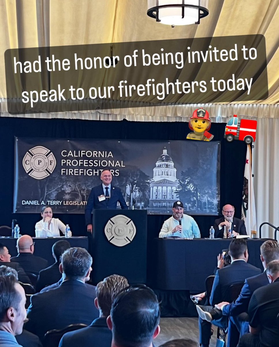 Had the honor of being invited to speak to our firefighters today. 👨‍🚒 🚒