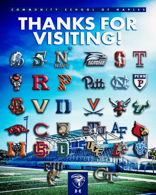 32 Schools in 12 days!!! Appreciate <a href="/FIUFootball/">FIU Football</a> <a href="/GeorgiaTechFB/">Georgia Tech Football</a> coming by to discuss our program and prospects 🦅🦅🦅 <a href="/JonahDubinski/">Jonah Dubinski</a>