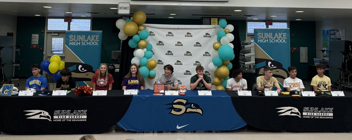 Sunlake Athletic Director (@coachhodros) on Twitter photo 10 more Seahawks signing to the next level! That’s 27 total signing this year to continue their athletic careers. Proud of these young men & women and appreciate their hardwork and dedication through their high school careers! 🦅 #SEAHAWKPRIDE <a href="/PascoCoSports/">Pasco County Sports</a> <a href="/slhsprincipal/">SLHS Principal</a> 10 more Seahawks signing to the next level! That’s 27 total signing this year to continue their athletic careers. Proud of these young men & women and appreciate their hardwork and dedication through their high school careers! 🦅 #SEAHAWKPRIDE <a href="/PascoCoSports/">Pasco County Sports</a> <a href="/slhsprincipal/">SLHS Principal</a>