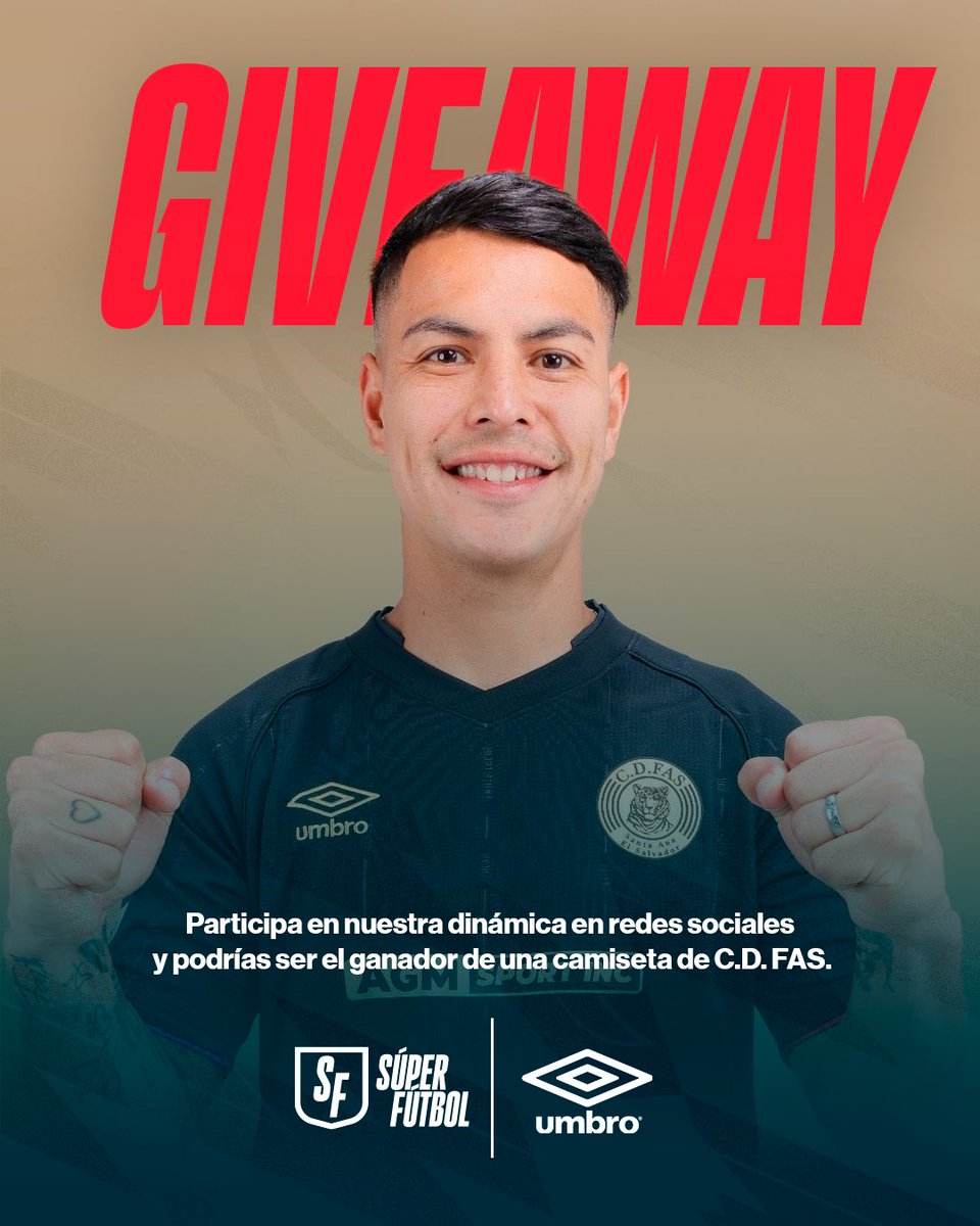 ¡GIVEAWAY ALERT! 🐯🔵🔴

¿Quieres llevarte la camiseta de la tercera equipación de FAS? ⚽️🤔
Aquí te contamos cómo participar y ser el posible ganador:

1️⃣ Dale RT a este post.
2️⃣ Síguenos en nuestra cuenta.
3️⃣ Responde esta publicación y contamos porque quieres ganarte la